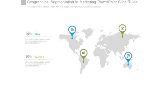 Geographical Segmentation In Marketing Powerpoint Slide Rules