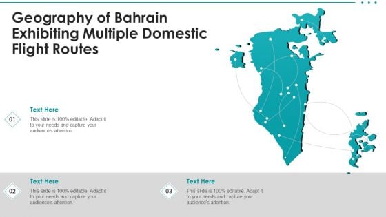 Geography Of Bahrain Exhibiting Multiple Domestic Flight Routes Slides PDF