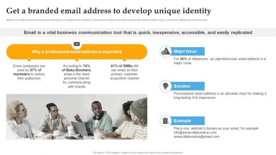 Get A Branded Email Address To Develop Unique Identity Comprehensive Personal Brand Building Guide For Social Microsoft PDF