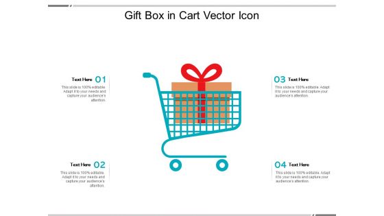 Gift Box In Cart Vector Icon Ppt PowerPoint Presentation File Structure PDF