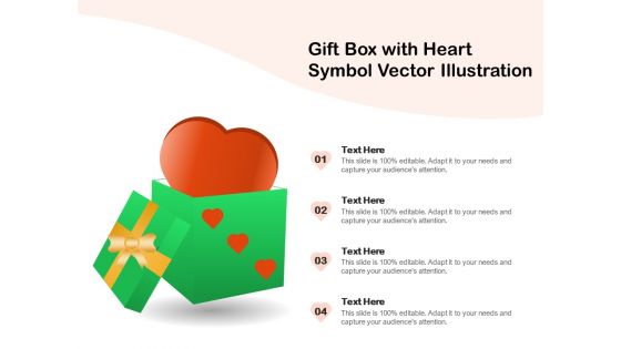 Gift Box With Heart Symbol Vector Illustration Ppt PowerPoint Presentation File Maker PDF