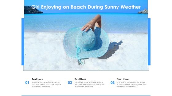 Girl Enjoying On Beach During Sunny Weather Ppt PowerPoint Presentation Styles Example File PDF