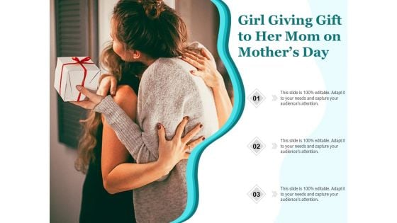Girl Giving Gift To Her Mom On Mothers Day Ppt PowerPoint Presentation Styles Pictures PDF