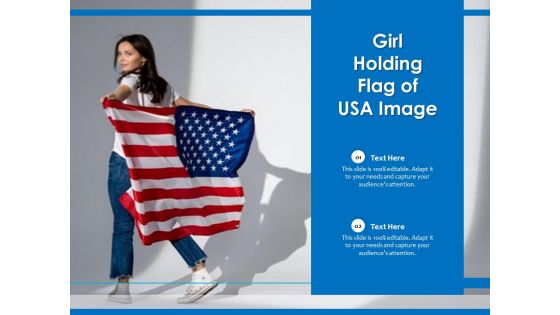 Girl Holding Flag Of USA Image Ppt PowerPoint Presentation Infographics Clipart PDF