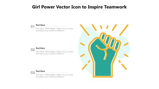 Girl Power Vector Icon To Inspire Teamwork Ppt PowerPoint Presentation Portfolio File Formats PDF