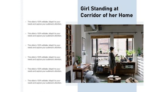 Girl Standing At Corridor Of Her Home Ppt PowerPoint Presentation Icon Layouts PDF