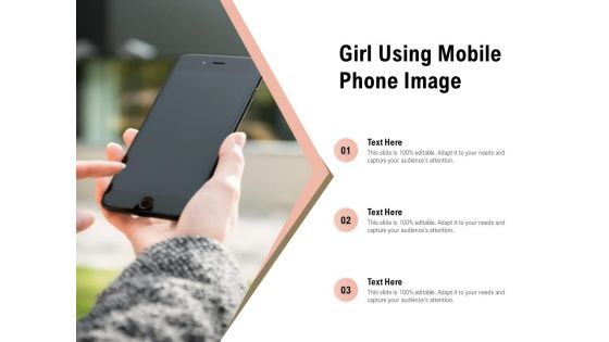 Girl Using Mobile Phone Image Ppt PowerPoint Presentation Visual Aids Example 2015 PDF