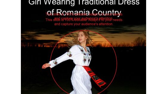Girl Wearing Traditional Dress Of Romania Country Ppt PowerPoint Presentation File Visual Aids PDF