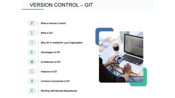 Git Overview Version Control Git Ppt Icon Gridlines PDF