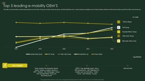 Global Automobile Sector Overview Top 5 Leading E Mobility OEMS Summary PDF