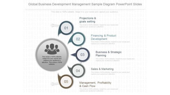 Global Business Development Management Sample Diagram Powerpoint Slides