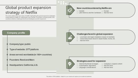 Global Business Market Development Guide Global Product Expansion Strategy Of Netflix Elements PDF