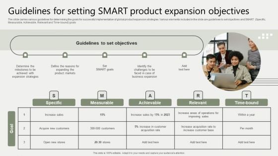 Global Business Market Development Guide Guidelines For Setting Smart Product Expansion Objectives Demonstration PDF