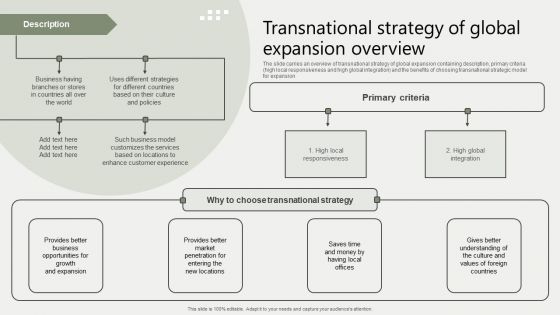 Global Business Market Development Guide Transnational Strategy Of Global Expansion Overview Structure PDF
