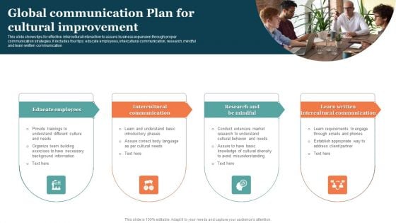 Global Communication Plan For Cultural Improvement Brochure PDF Global Communication Plan For Cultural Improvement Brochure PDF
