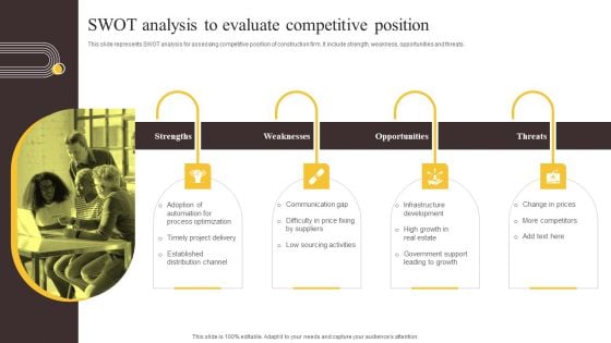 Global Construction Sector Industry Report SWOT Analysis To Evaluate Competitive Position Designs PDF