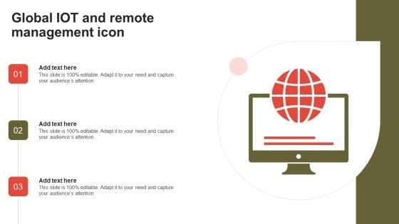 Global IOT And Remote Management Icon Slides PDF