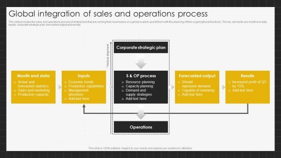 Global Integration Of Sales And Operations Process Professional PDF
