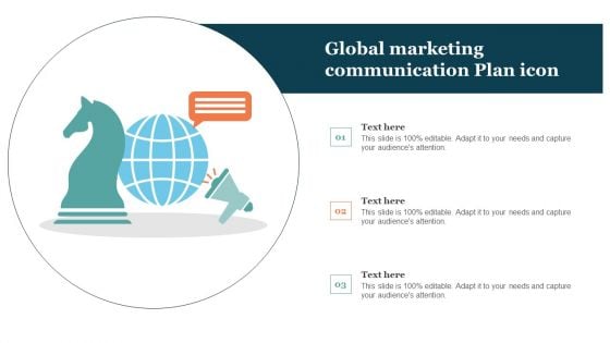 Global Marketing Communication Plan Icon Elements PDF