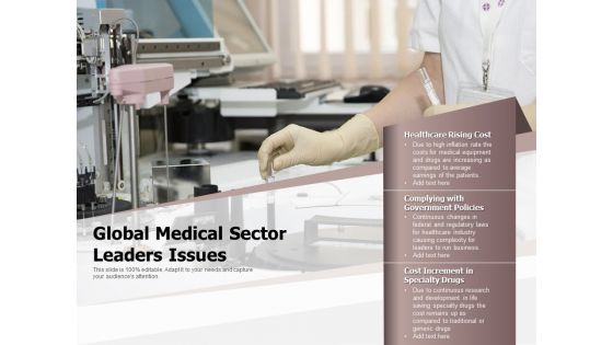 Global Medical Sector Leaders Issues Ppt PowerPoint Presentation Gallery Example Topics PDF