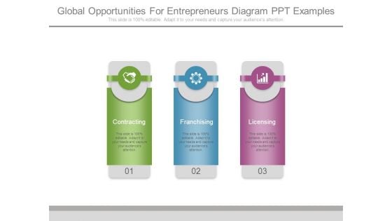 Global Opportunities For Entrepreneurs Diagram Ppt Examples