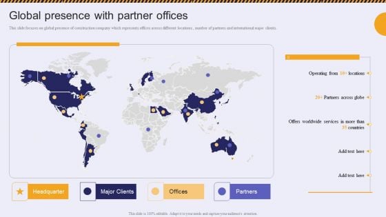 Global Presence With Partner Offices Residential And Commercial Building Construction Background PDF Global Presence With Partner Offices Residential And Commercial Building Construction Background PDF