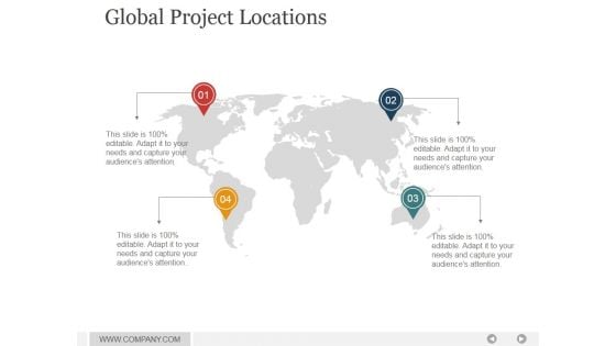 Global Project Locations Ppt PowerPoint Presentation Rules