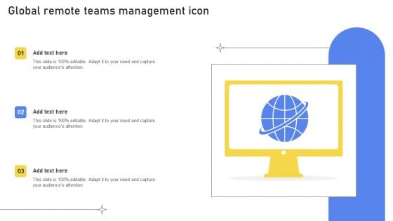 Global Remote Teams Management Icon Download PDF