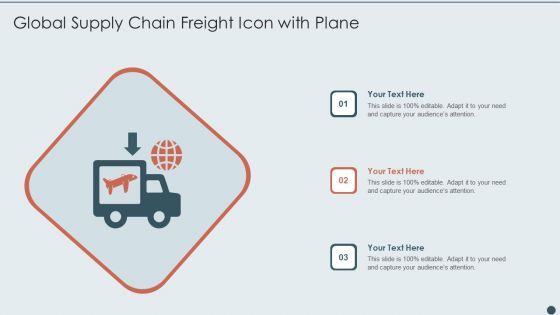 Global Supply Chain Freight Icon With Plane Themes PDF