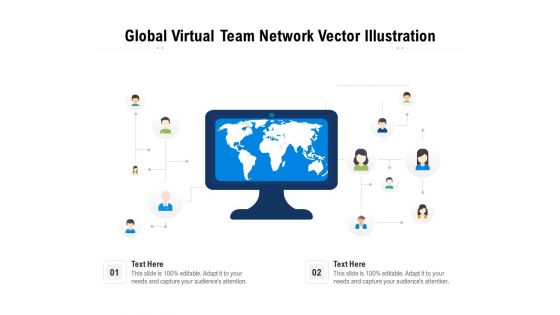 Global Virtual Team Network Vector Illustration Ppt PowerPoint Presentation File Clipart PDF