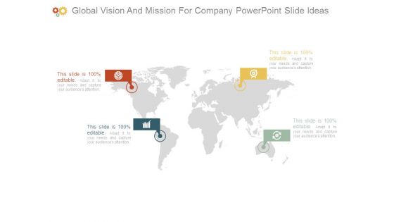 Global Vision And Mission For Company Powerpoint Slide Ideas