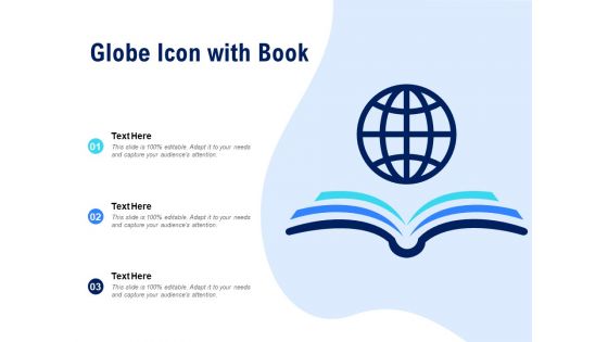 Globe Icon With Book Ppt PowerPoint Presentation Styles Tips PDF