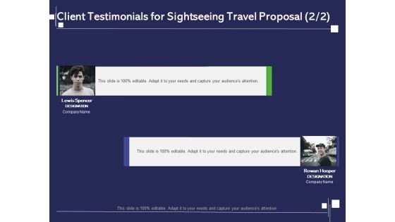 Globetrotting Tour Client Testimonials For Sightseeing Travel Proposal Management Ppt PowerPoint Presentation Layouts Inspiration PDF