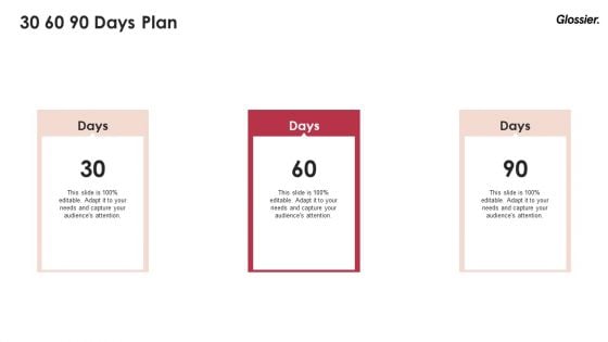 Glossier Financing Elevator Pitch Deck 30 60 90 Days Plan Ppt Professional Elements PDF Glossier Financing Elevator Pitch Deck 30 60 90 Days Plan Ppt Professional Elements PDF