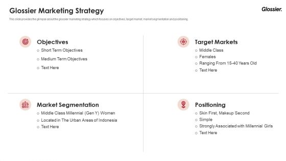 Glossier Financing Elevator Pitch Deck Glossier Marketing Strategy Ppt Inspiration Guide PDF