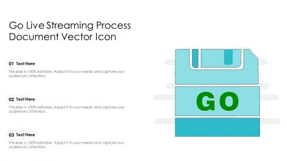 Go Live Streaming Process Document Vector Icon Ppt PowerPoint Presentation Gallery Show PDF