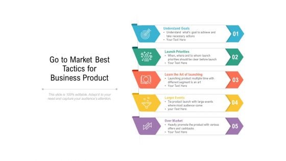 Go To Market Best Tactics For Business Product Ppt PowerPoint Presentation Ideas Gridlines PDF