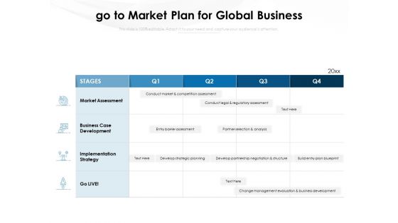 Go To Market Plan For Global Business Ppt PowerPoint Presentation Icon Aids PDF