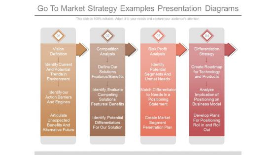 Go To Market Strategy Examples Presentation Diagrams