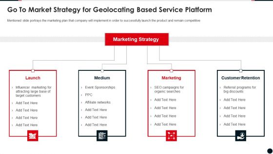 Go To Market Strategy For Geolocating Based Service Platform Inspiration PDF