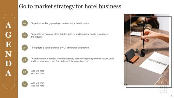 Go To Market Strategy For Hotel Business PPT Template