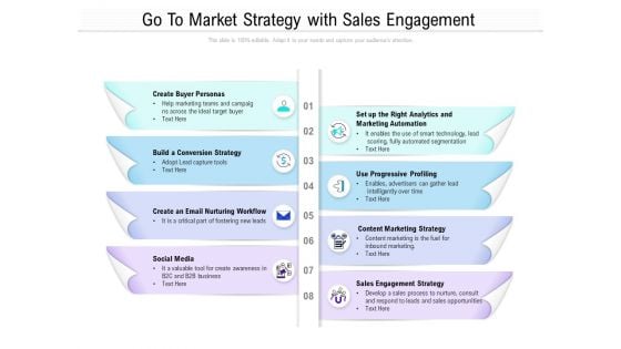 Go To Market Strategy With Sales Engagement Ppt PowerPoint Presentation Infographics Sample PDF