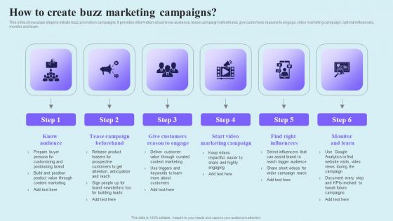 Go Viral Campaign Strategies To Increase Engagement How To Create Buzz Marketing Campaigns Background PDF