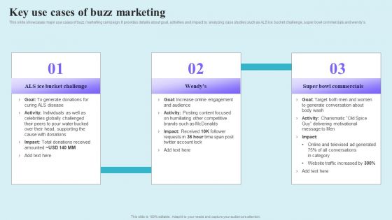 Go Viral Campaign Strategies To Increase Engagement Key Use Cases Of Buzz Marketing Pictures PDF