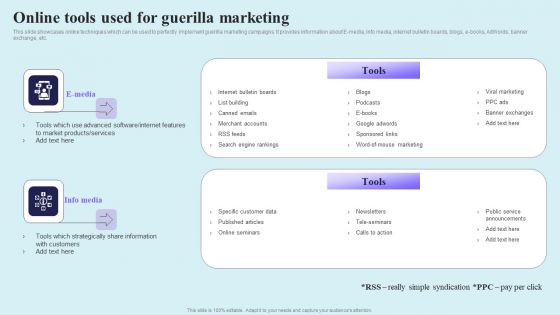 Go Viral Campaign Strategies To Increase Engagement Online Tools Used For Guerilla Marketing Mockup PDF