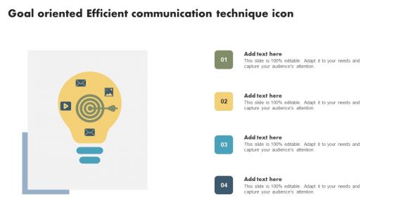 Goal Oriented Efficient Communication Technique Icon Rules PDF