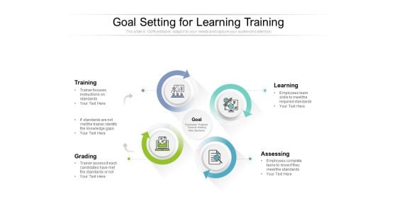 Goal Setting For Learning Training Ppt PowerPoint Presentation Show Graphics Design