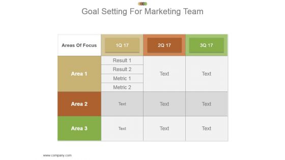 Goal Setting For Marketing Team Powerpoint Slide Download