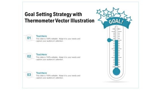 Goal Setting Strategy With Thermometer Vector Illustration Ppt PowerPoint Presentation File Clipart PDF