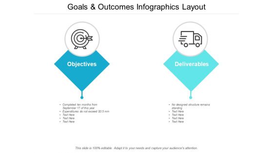 Goals And Outcomes Infographics Layout Ppt Powerpoint Presentation Layouts Introduction